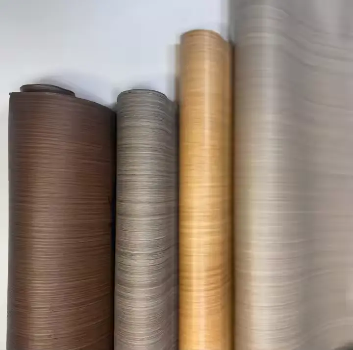 PVC Dekoratiewe film Woodgrain Color PVC Foelie vir deur